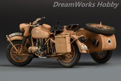 Award Winner Built Schuco Diecast 1/10 BMW R75 Motorcyle Sidecar DAK+Rebuilt