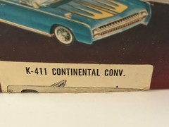 AMT 1961 Lincoln Continental Convertible Kit # K-411 Model built in Box 61
