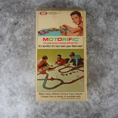 VTG 1/43 SLOT CAR MOTORIFIC BLUE JAGUAR XKE BY IDEAL 1960’S HONG KONG NEW