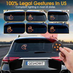 Car Accessories for Men – Car Finger Light with 6 Gestures Remote – Show Your Fe