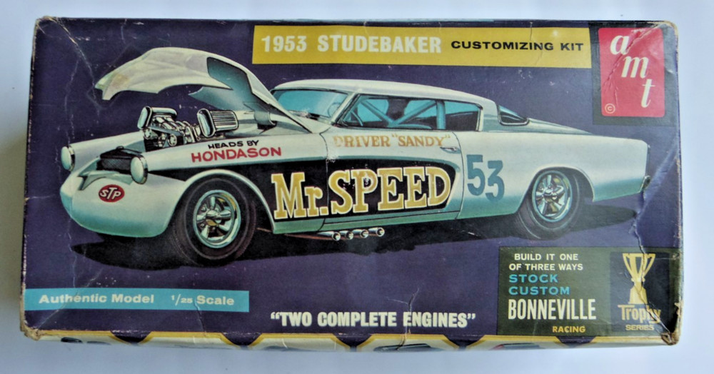Vintage Issue AMT 1:25 1953 Studebaker / Bonneville #2053-170 Started No Ins.