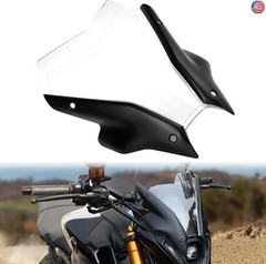 Windshield for Yamaha MT09 FZ09, Transparent Wind Shield Front Windscreen Air