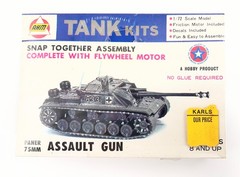 Lot of 3 AHM Tiger Tank & Assault Gun & Type-4 Model Kits Snap Together 1/72 NEW