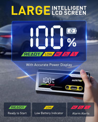 6000A Jump Starter, 12V Car Battery Jump Starter, up to All Gas & 12L Diesel Eng