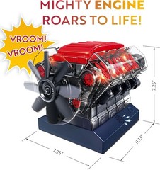 V8 Engine Model Kit Small Miniature Working STEM Kids Adults Fun Educational