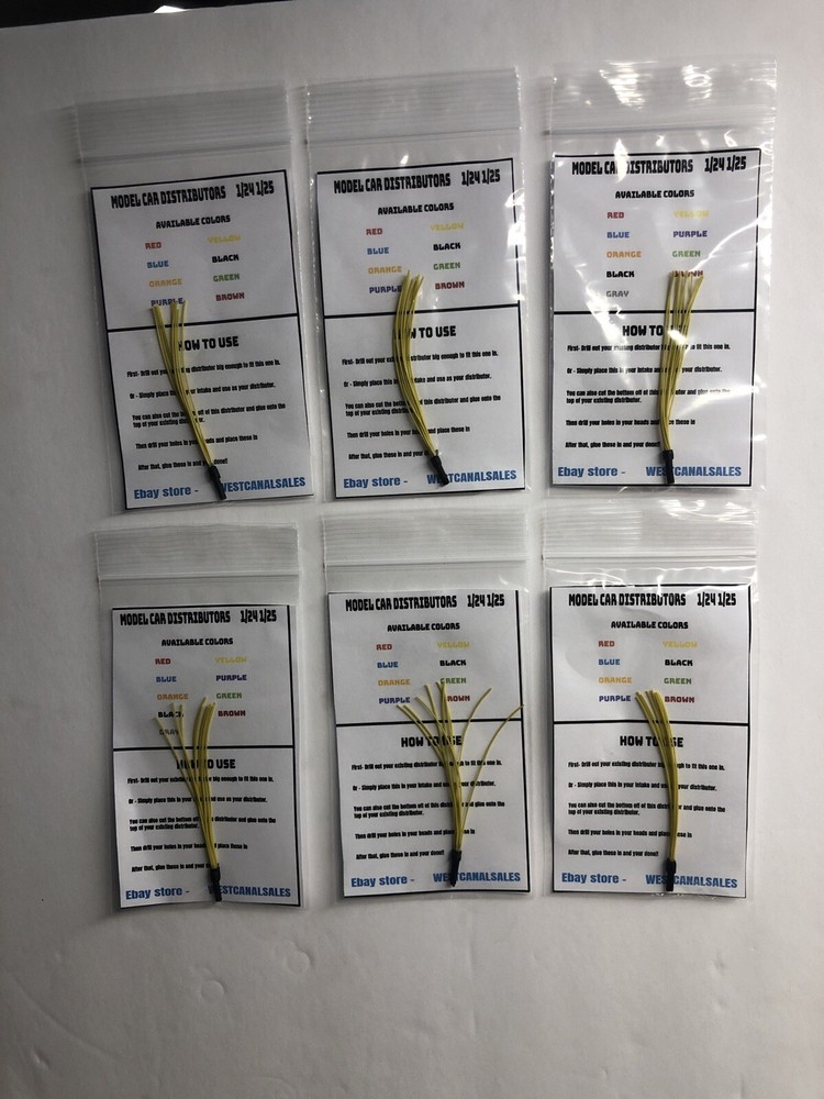 Model Car Distributors 1/24 1/25 V8 Lot Of 6 ALL YELLOW