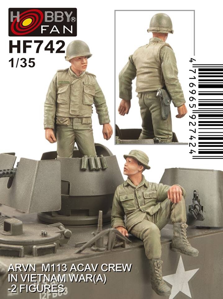 Hobby Fan 1/35 HF-742 ARVN M113 ACAV Crew (Vietnam War) (Set.A) – 2 Figures