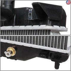 DNA Motoring OEM-RA-2458 Black Full Aluminum Core Radiator Compatible with