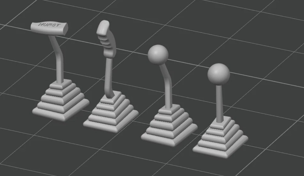 1/25 1/24 Scale 3D Resin Manual Racing Shifter Pack