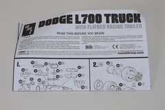 AMT DODGE L-700 & RACE CAR TRAILER 1368/12 ⭐PARTS⭐ INSTRUCTION BOOKLET 1:25