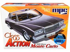Skill 2 Model Kit 1980 Chevrolet Monte Carlo “Class Action” with Motorcycle and