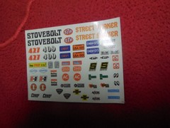 Vintage AMT 1:25 scale 1964 Impala Super Shaker model kit decal sheet 1973 issue