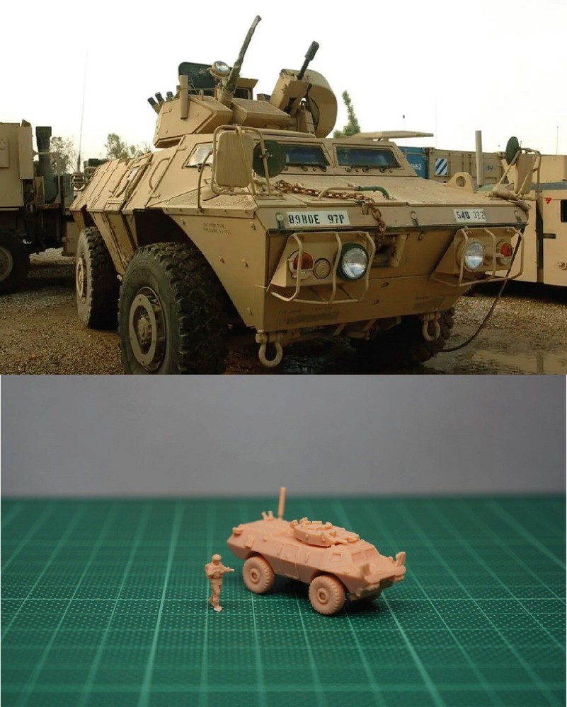 1/144 USA M1117 Armored Security Vehicle /w soldier (fine detail) Resin Kit