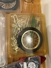 Vintage Model Motorcycle Parts Lot Misc Tires Engines And More