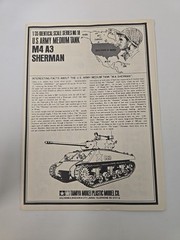 Vintage Tamiya U.S. Army Medium Tank M4 A3E2 SHERMAN Model Kit 1:35 Scale READ