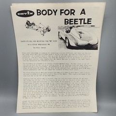 Body for a Beetle by Bill Devin – Mounting K on a Stock Wheelbase VW Instruction