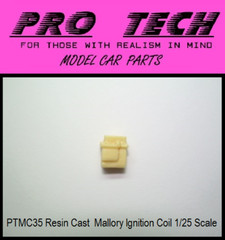PTMC 35 Mallory Ignition Coil Resin Cast 1:25 Scale LBR Model Parts PRO TECH