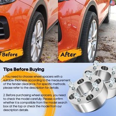 OCPTY 4×110 Wheel Spacers 2 inch Bore 74.1mm with 10×1.25 Studs Wheel Spacers