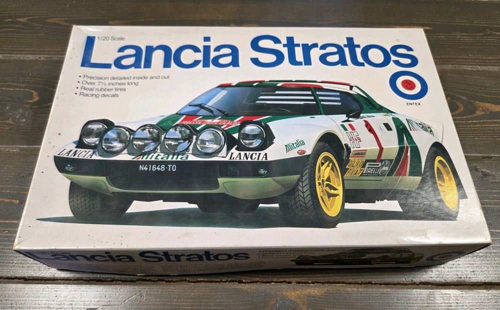 Entex Lancia Stratos HF Rally Car – 1/20 Scale – 7 1/2 inches Long