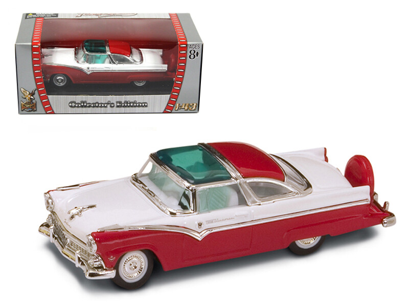 Road Signature 94202R 1955 Ford Crown Victoria Red and White 1/43