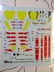 Blue Stuff Decal Sheet 1:12 Scale Yamaha R1M “Barry Sheene” suit Tamiya Kit