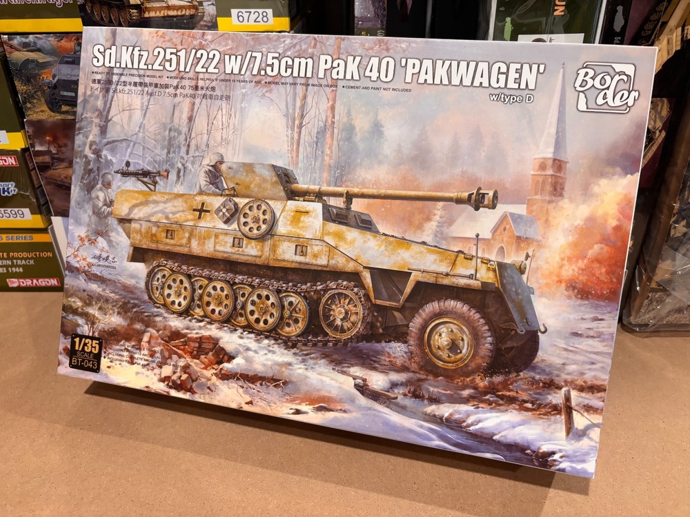 Border Model 1/35 Sd.Kfz.251/22 w/7.5cm PaK 40 PAKWAGEN Plastic Mod