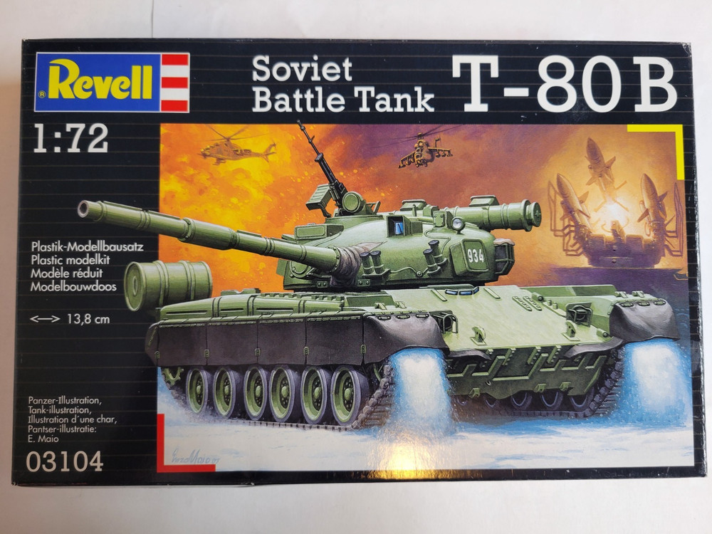 1-72 armor model kits Revell Russian T-80 B Kit#03104