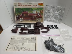 Jo-Han Classic 1935 Mercedes 500k Maroon Model Kit Opened Complete