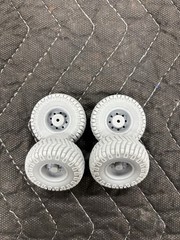 Resin Printed 1/25 Mickey Thompson 37 Baja Claw Tires And 8 Lug Wheels Truck Mud