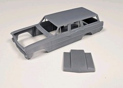 ABS-LIKE RESIN 3D PRINTED 1/25 1966 CHEVY II NOVA WAGON WITH COWL HOOD