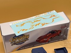 1:25 Corvette Summer Resin Model Kit With Decals, Rubber Tires and Clear Parts
