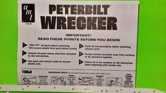 Peterbilt 359 Wrecker 1/25 Frame Chassis Axle Rear End Tow Truck Semi Tractor