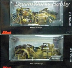 Award Winner Built Schuco Diecast 1/10 BMW R75 Motorcyle Sidecar DAK+Rebuilt