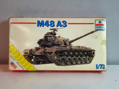 Esci/Ertl 1/72 SCALE PLASTIC MODEL M48-A3 US TANK, Made in Italy, Open Box