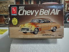 Vintage 1/25 Scale amt 1951 Chevy Bel-Air Model #6607 Open Box, Complete