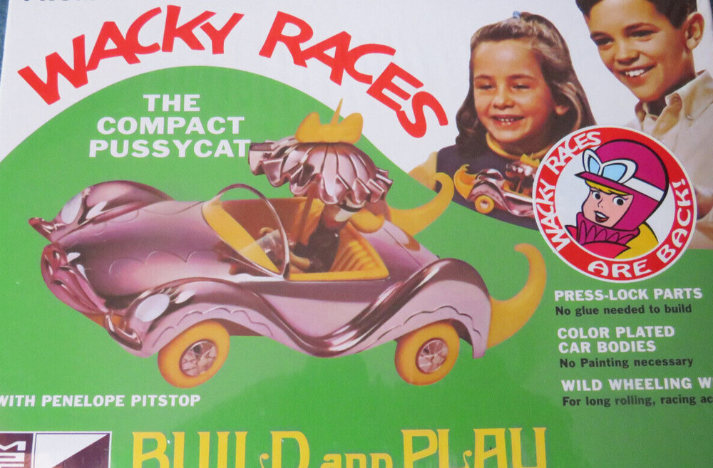 MPC Model Kit Wacky Races Compact Pussycat 1:25 Scale SNAP TOGETHER MPC934