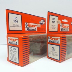 Roco Minitanks HO 1:87 #104 & 120 M40 105mm & M1/M2 155mm Long Tom Lot Of 2