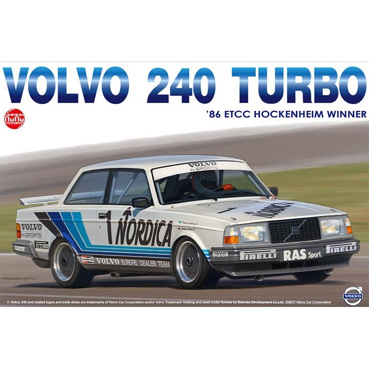 NuNu Model #PN24013 1/24 Volvo 240 Turbo 1986 ETCC Hockenheim Winner