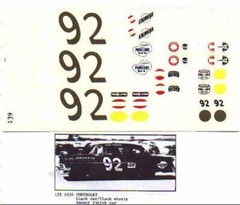 Fred Cady Decal # 139 To Do The #92 Herb Thomas 1956 Chevrolet