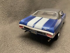 1970 Chevy Chevelle Malibu SS 454 Pro Built Model 1/24 Detailed Trim Blue Black
