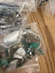 Vintage Model Motorcycle Parts Lot Misc Tires Engines And More