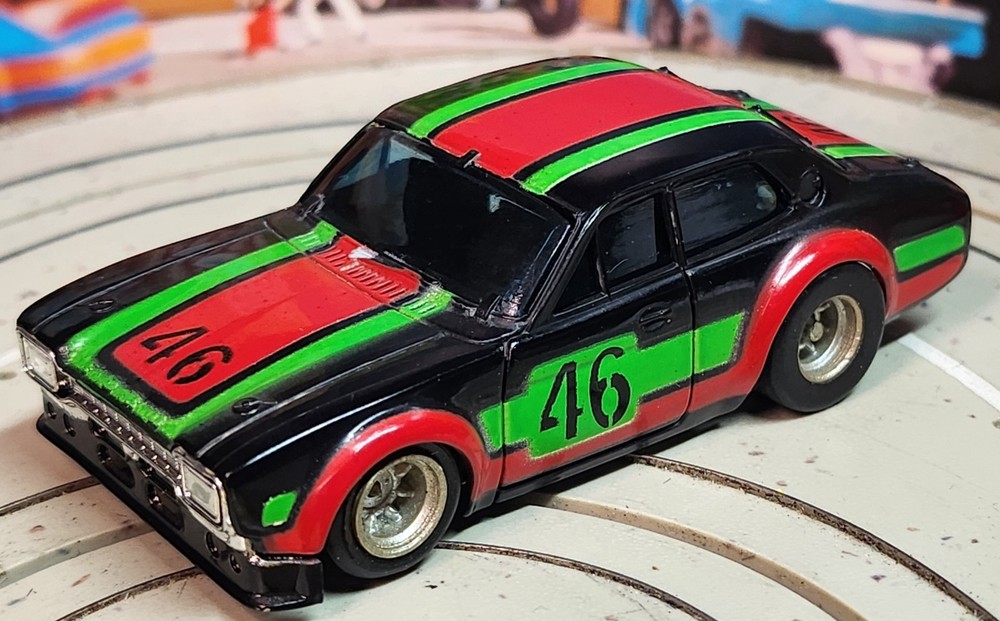 Faller Aurora Ford Escort #46 Slot Car Auto, 1970s AFX Motor