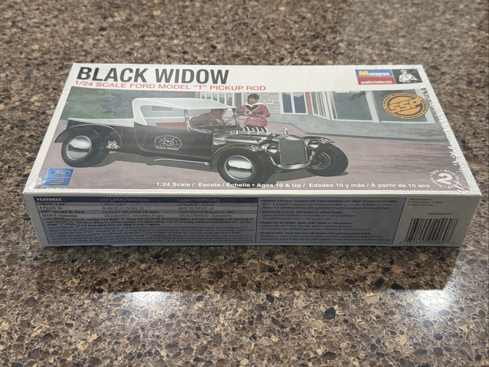 MONOGRAM 1/24 SCALE BLACK WIDOW FORD T PICKUP ROD SEALED KIT! CIRCA 2010! VMCP!