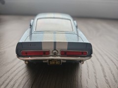 1967 Ford Mustang Shelby GT500 Diecast 1:24 Steel Blue Metalic White Stripes