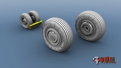 1:72 Resin Wheels Landing Gear for Su 33 Flanker scale model