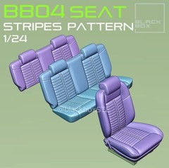 1:25-1:24 Scale Resin Stripes Pattern Bucket seat and rear set upgrade set