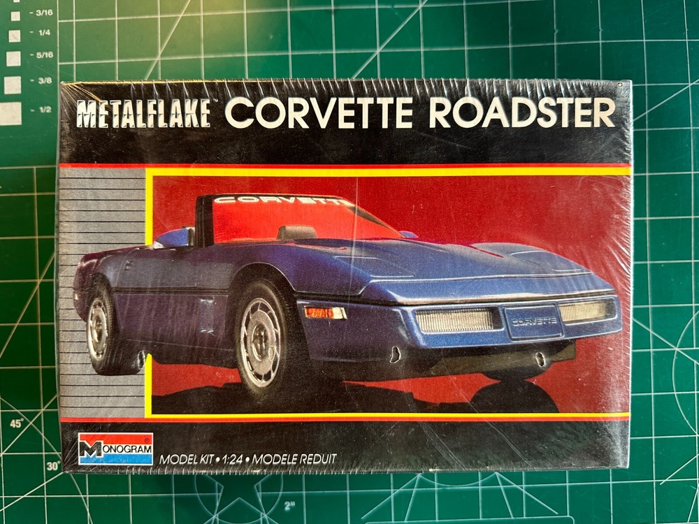 Monogram Metal Flake Corvette Roadster Model Kit Factory Sealed Box