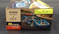 Monogram PC-124 #7 Scarab sports car 1965 issue 1/24 Model Car Mountain nib