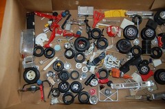 Vintage Junkyard Lot Of Misc. Model Kit Parts See Description Photos tires wheel