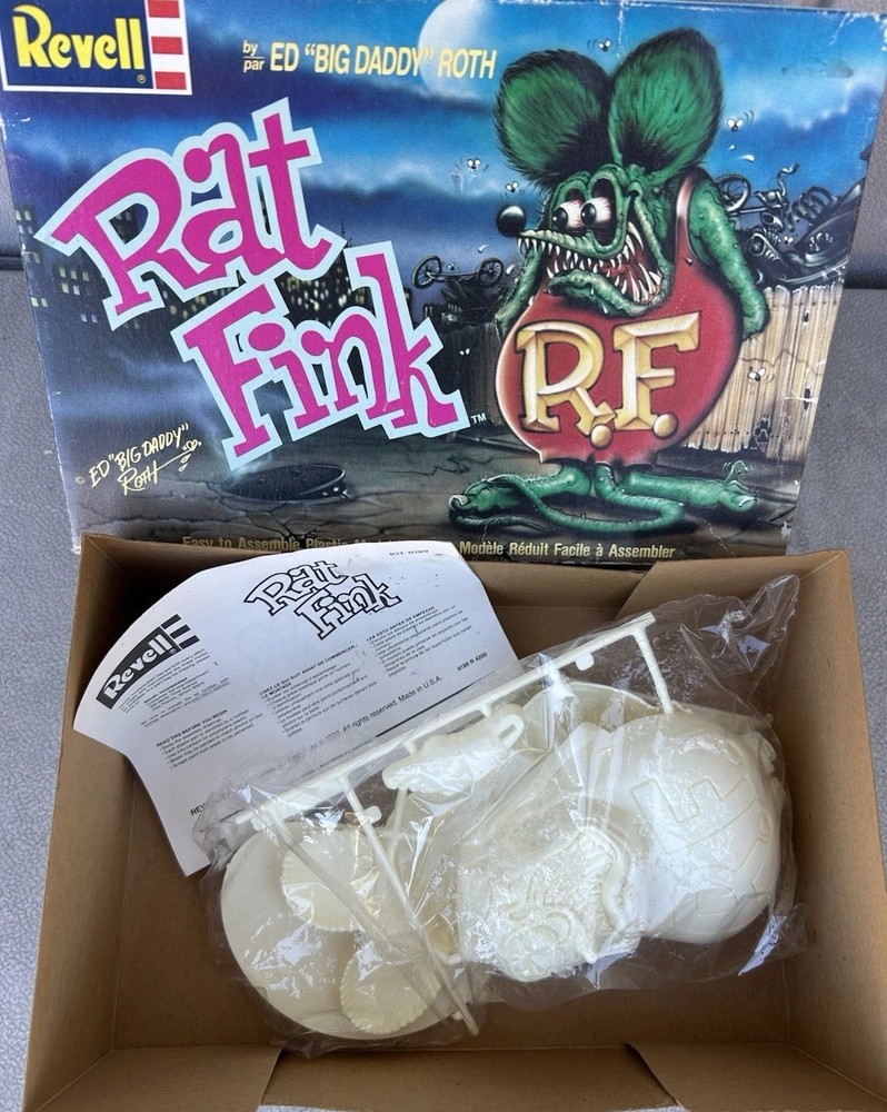 Vintage Revell Rat Fink Plastic Model Kit Ed Big Daddy Roth 1990 – Open Box